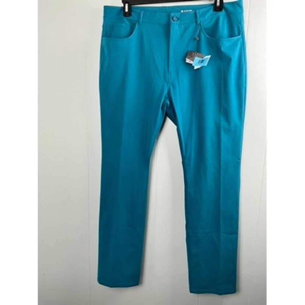 G/Fore Mens Straight Leg Golf Pants Teal Blue Size 38/32 Performance Stretch